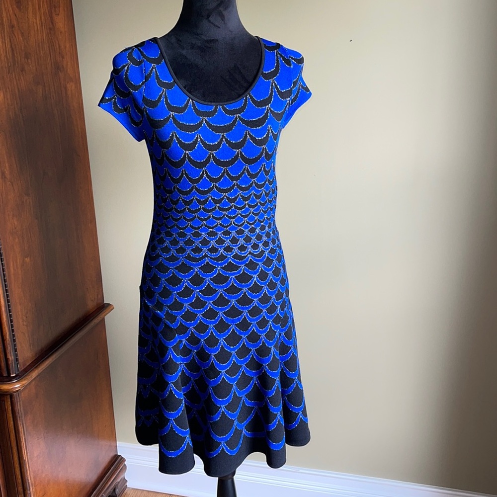 Worn a few times blue/black/silver mini dress